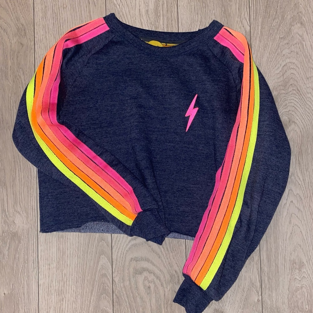 Aviator Nation Classic cropped crew sweatshirt